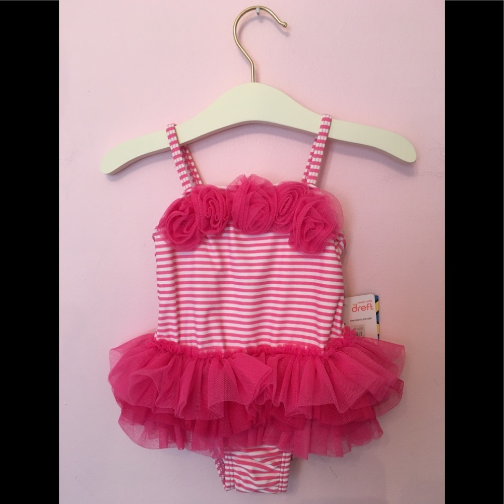Little Me Rosettes ballerina bathing suit toddler